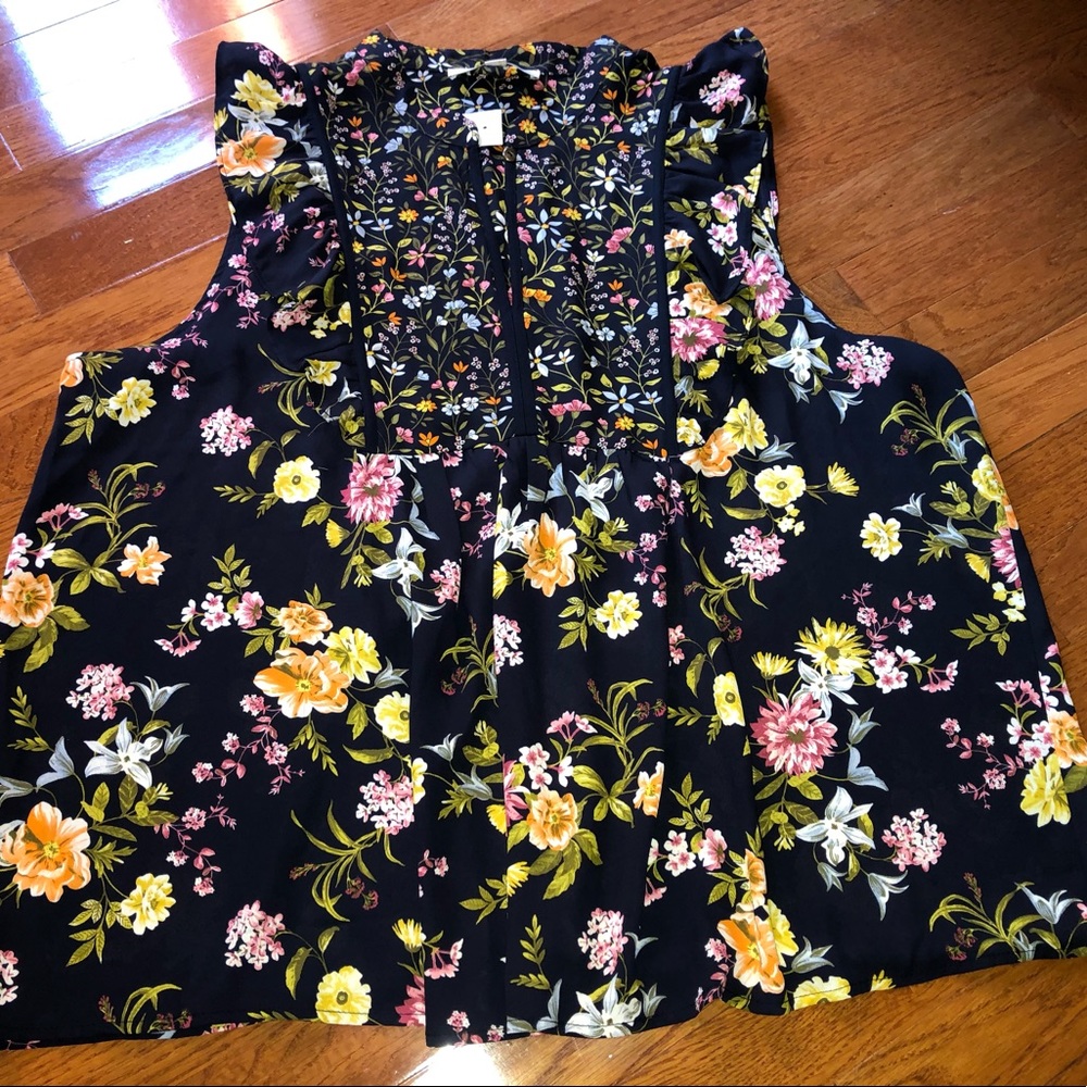 Loft Mixed Print Top, Size XL, New in Package